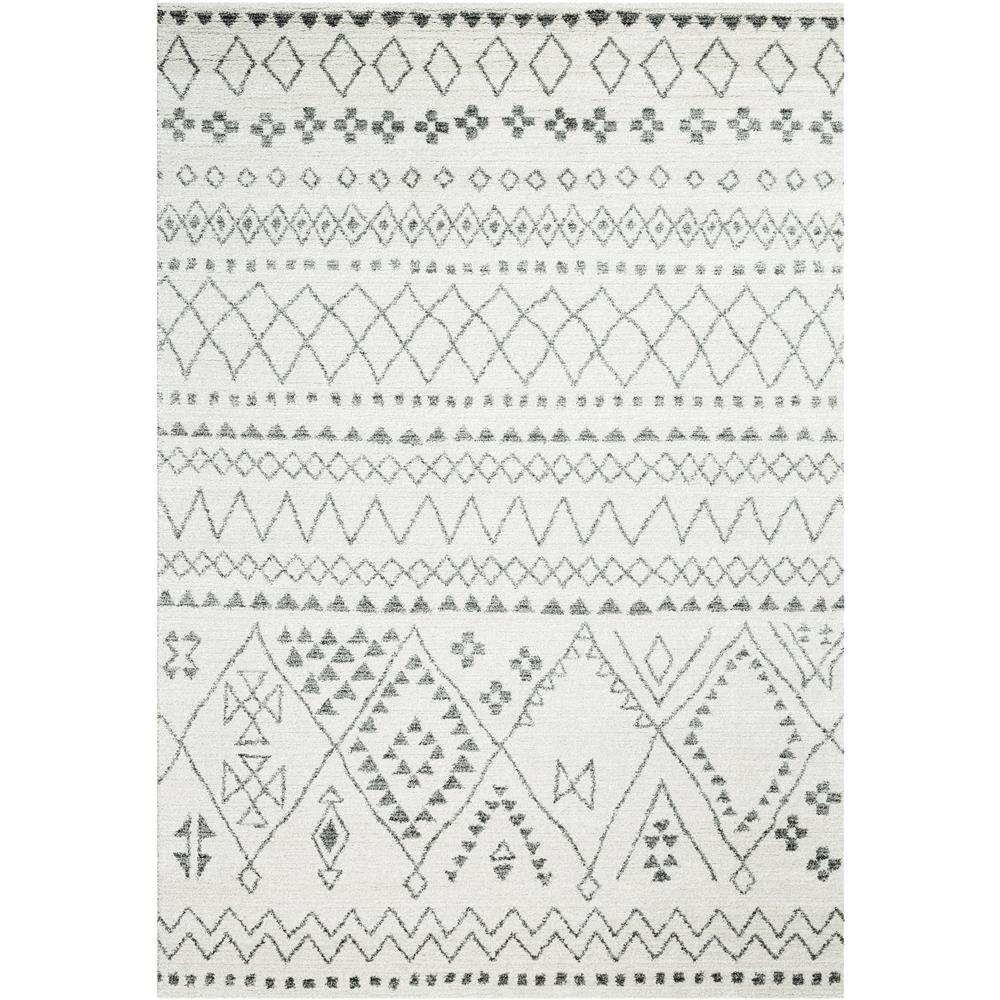 Dynamic Rugs 49006 6242 Sherpa 6 Ft. 7 In. X 9 Ft. 6 In. Rectangle Rug in Ivory/Grey